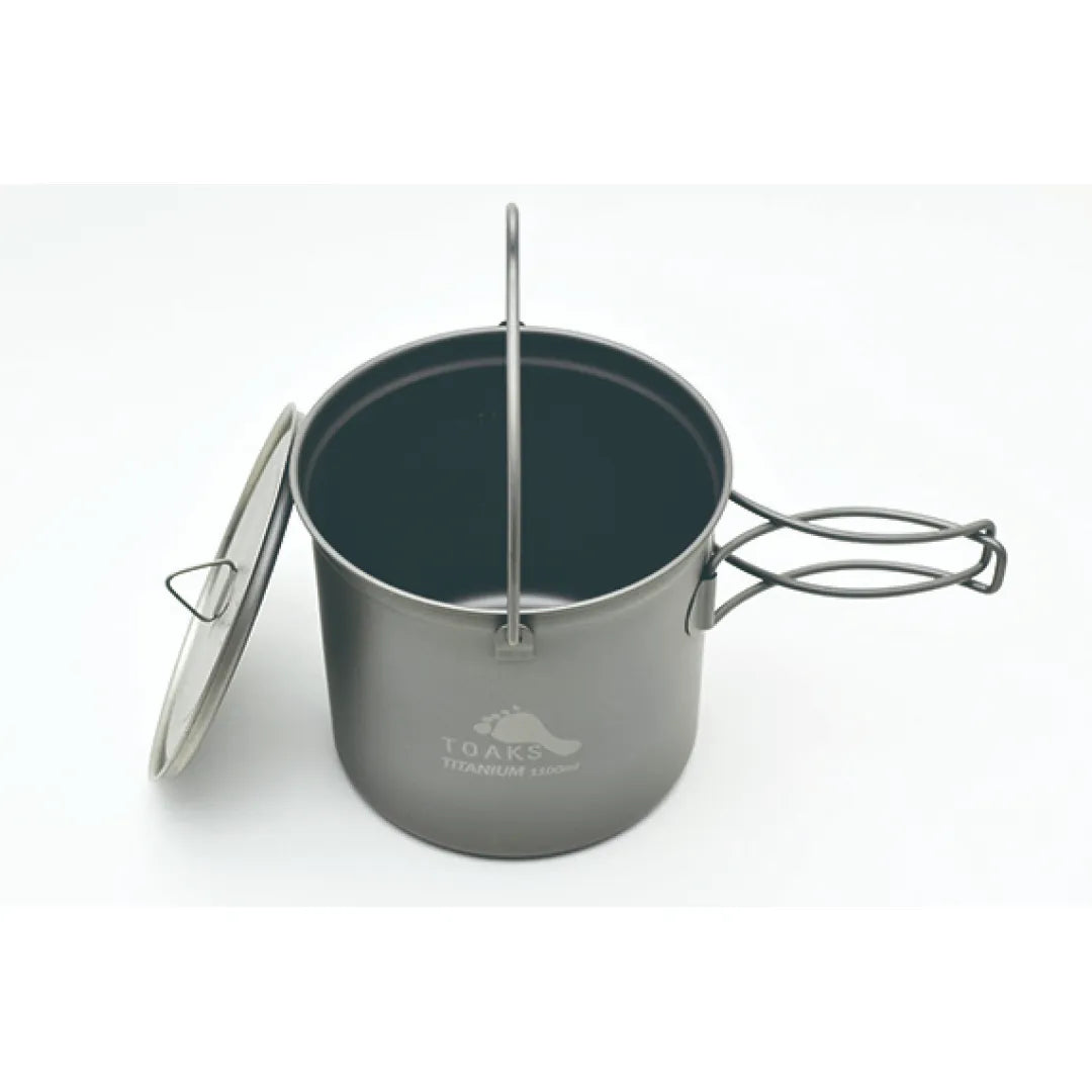 Titanium 1100ml Pot with Bail Handle | チタニウムポット POT-1100 ベイルハンドル